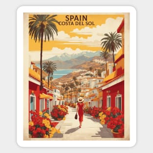 Costa del Sol Resort Spain Travel Tourism Retro Vintage Sticker